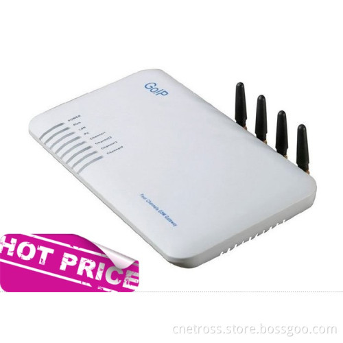 GSM Wireless VoIP Terminal/GSM PBX VoIP Gateway 4 Channel 4 SIM Card With Imei Change+SMS Function for Call Termination 850/900/1800/1900MHz